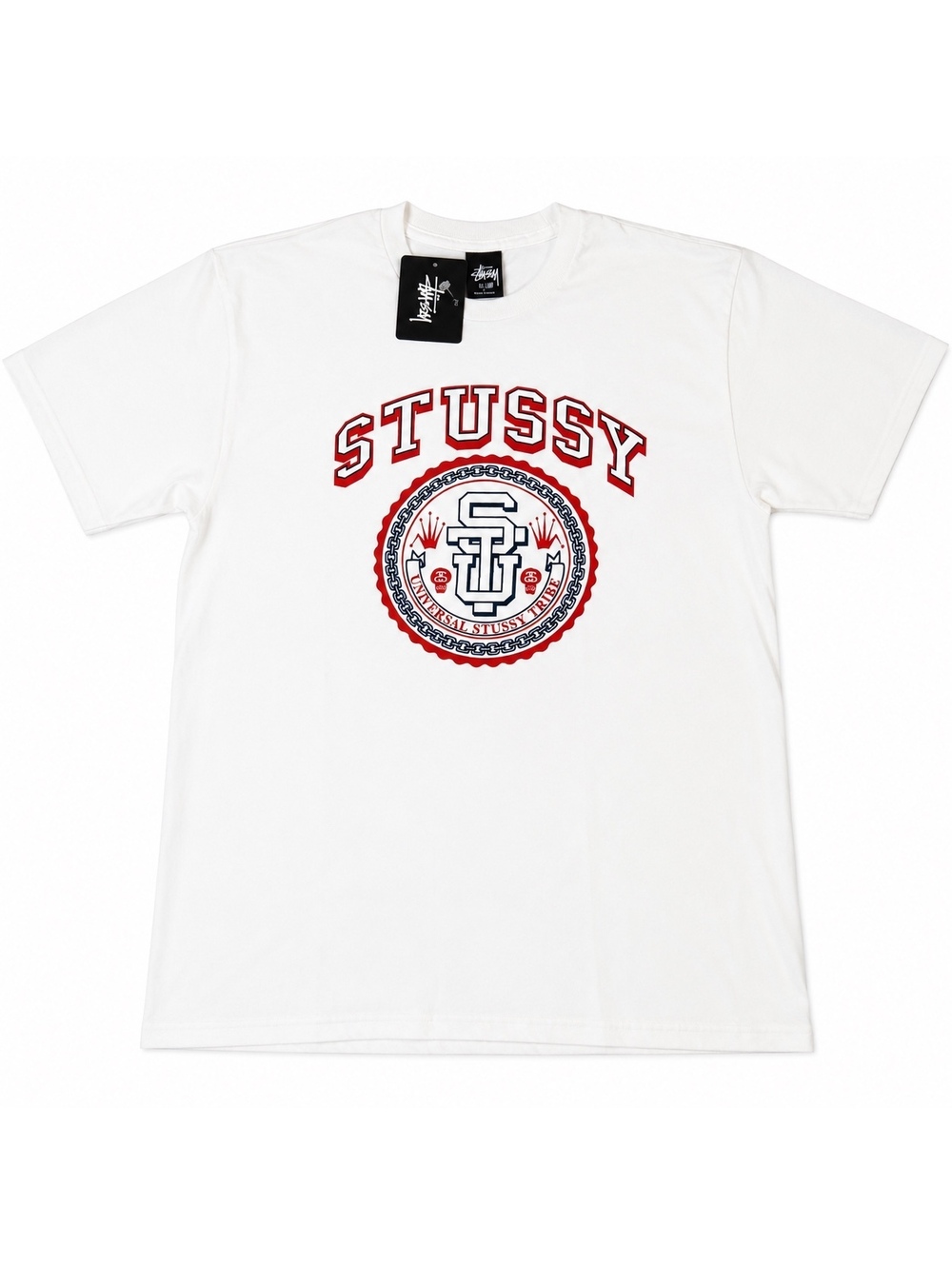 Stussy UST Seal Logo Tee White Medium NWT